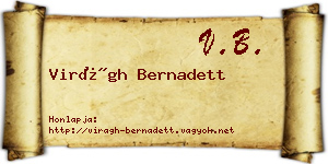 Virágh Bernadett névjegykártya
