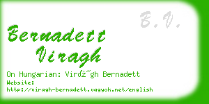 bernadett viragh business card